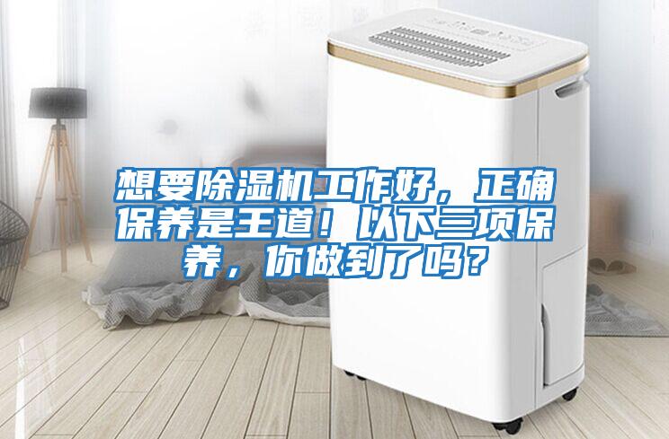 想要除濕機工作好，正確保養是王道！以下三項保養，你做到了嗎？