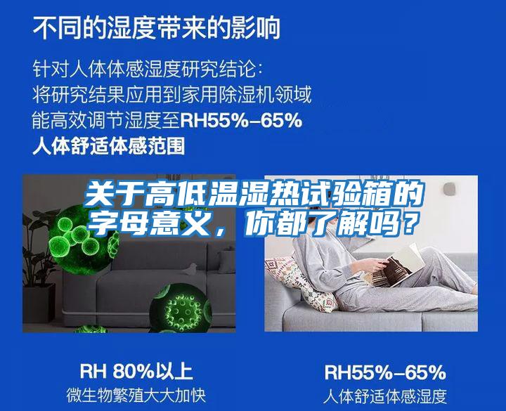 關于高低溫濕熱試驗箱的字母意義，你都了解嗎？