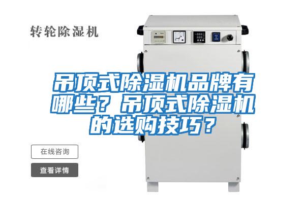 吊頂式除濕機品牌有哪些？吊頂式除濕機的選購技巧？