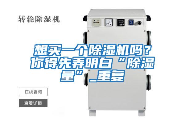 想買一個除濕機嗎？你得先弄明白“除濕量”_重復(fù)