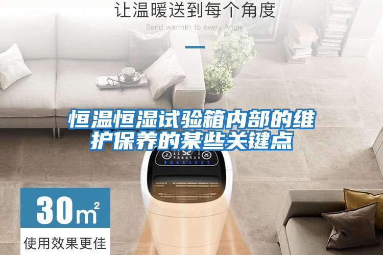 恒溫恒濕試驗箱內部的維護保養的某些關鍵點