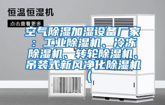 空氣除濕加濕設備廠家：工業除濕機、冷凍除濕機、轉輪除濕機、吊裝式新風凈化除濕機（